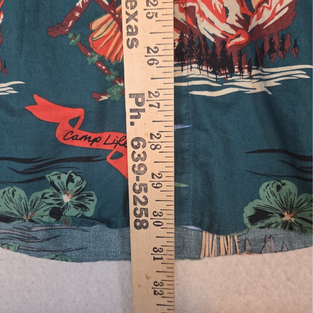Eddie Bauer Men's TXL Camp Shirt Hawaiian Print Button Up Short Sleeve - Picture 7 of 8